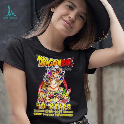 Dragon Ball 40 Years 1984 2024 Thank You For The Memories T Shirt