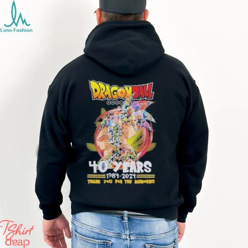 Dragon Ball 40 Years 1984 – 2024 Thank You For The Memories T Shirt