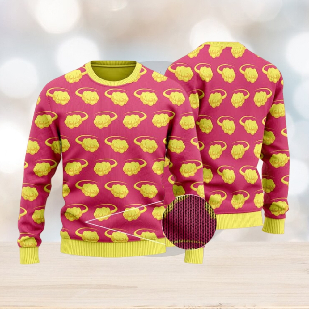 Dragon Ball Z Flying Nimbus Pattern Cute Ugly Sweater Dragon Ball Z Flying Nimbus Pattern Cute Ugly Sweater