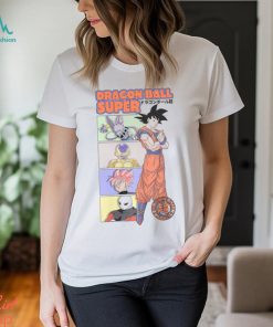 Dragon Ball Z Goku and Villains Men's White Vintage Graphic Tee Shirt