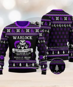 Dragon Classes Warlock Ugly Christmas Sweater The Warlock Ugly Christmas Game All Over 3D Gift For Men Women