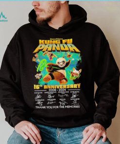 DreamWorks Kung Fu Panda 16th Anniversary 2008 2024 Signatures Thank You For The Memories T Shirt