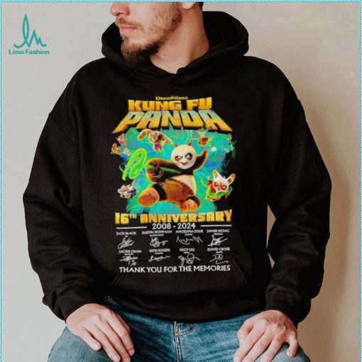 DreamWorks Kung Fu Panda 16th Anniversary 2008 2024 Signatures Thank You For The Memories T Shirt