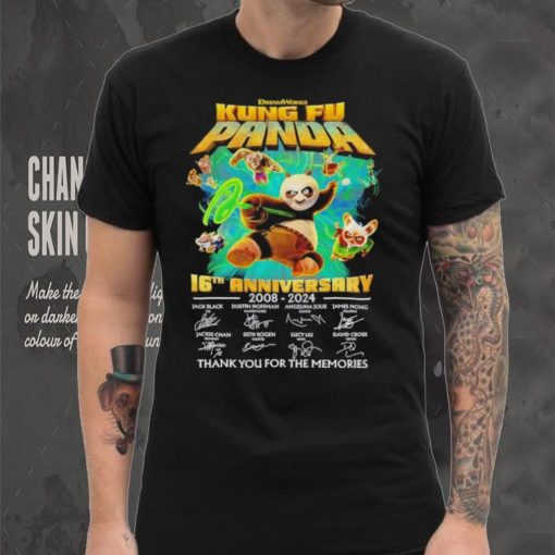 DreamWorks Kung Fu Panda 16th Anniversary 2008 2024 Signatures Thank You For The Memories T Shirt
