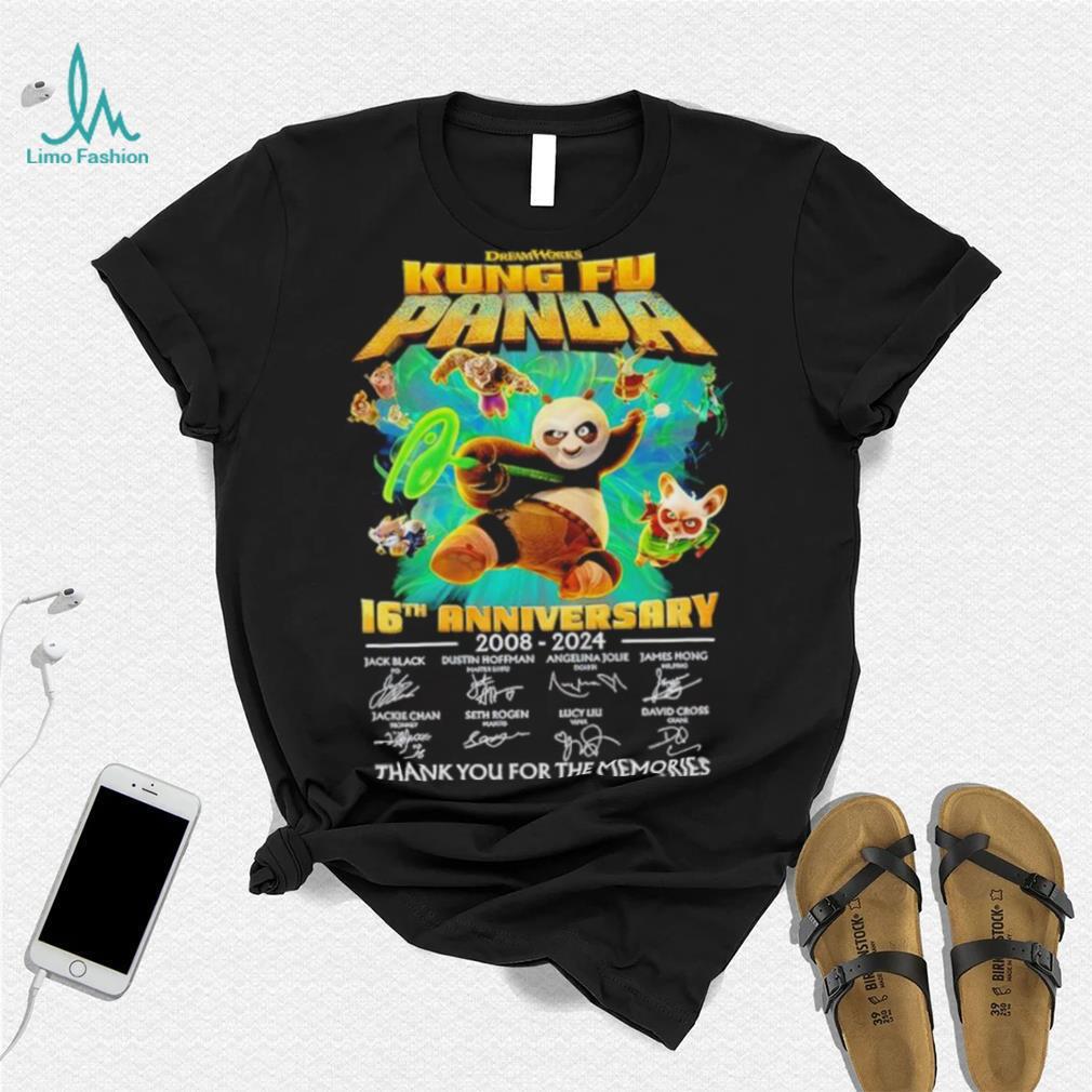 DreamWorks Kung Fu Panda 16th Anniversary 2008 2024 Signatures Thank You For The Memories T Shirt DreamWorks Kung Fu Panda 16th Anniversary 2008 2024 Signatures Thank You For The Memories T Shirt