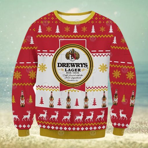 Drewrys Beer Ugly Christmas Sweater Xmas 3D Printed Christmas Sweater Gift