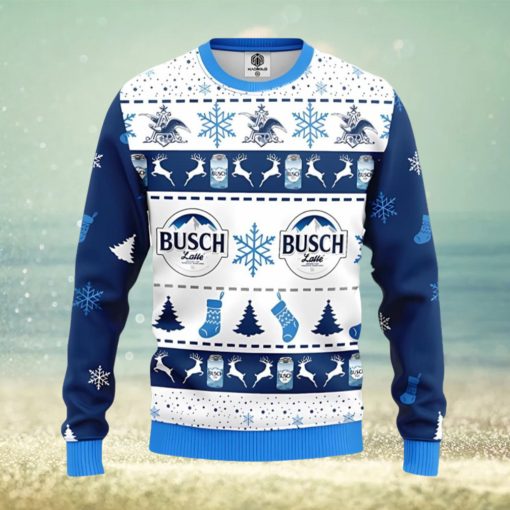 Drink Busch Latte Beer Ugly Christmas Sweater Xmas 3D Printed Christmas Sweater Gift