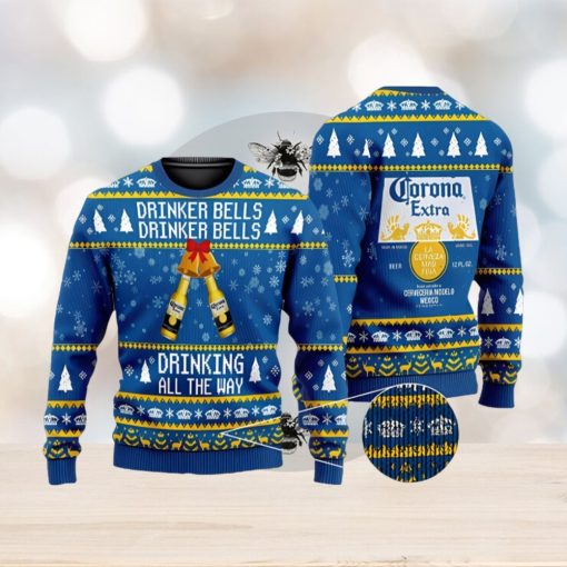 Drinker Bells Corona Extra Beer 3D All Over Printed Ugly Christmas Sweater 3D Printed Men And Women Holiday Gift