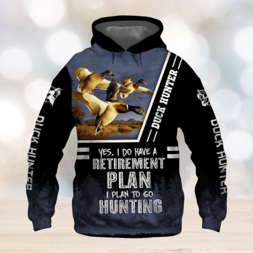 Duck Hunter Yes I Do Have A Retirement Plan Black 3D Printed Hoodie