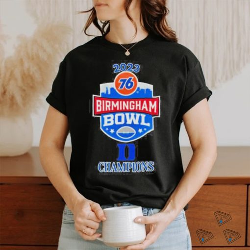 Duke Blue Devils Champions 2023 76 Birmingham Bowl Logo T Shirt