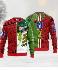 Duke Blue Devils Grinch & Scooby doo Christmas Ugly Sweater 1