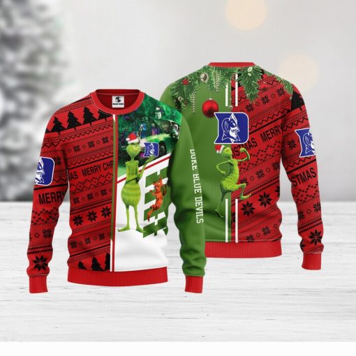 Duke Blue Devils Grinch & Scooby doo Christmas Ugly Sweater 1