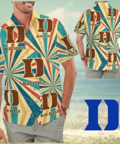 Duke Blue Devils Retro Tropical Hawaiian Shirt for Men Women