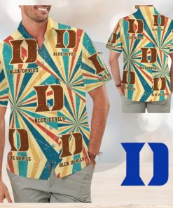 Duke Blue Devils Retro Tropical Hawaiian Shirt for Men Women