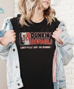 Dunkin’ Depaul Louisville runs on demons shirt