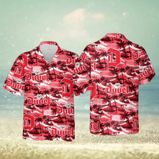 Duvel Beer Hawaiian Sea Island Pattern Hawaiian Shirt, Summer Beer Hawaiian Shirt