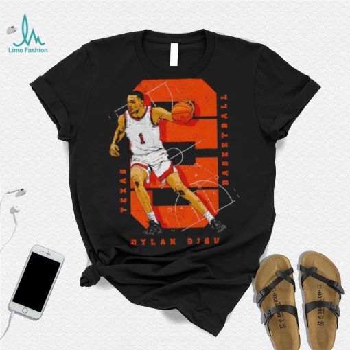 Dylan Disu College Number WHT Texas Basketball T Shirt