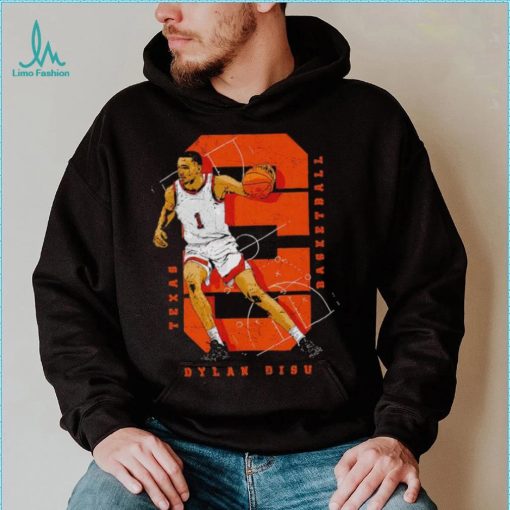 Dylan Disu College Number WHT Texas Basketball T Shirt
