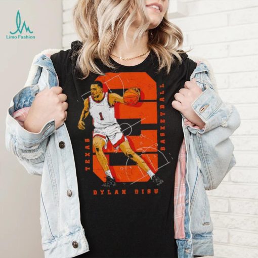 Dylan Disu College Number WHT Texas Basketball T Shirt