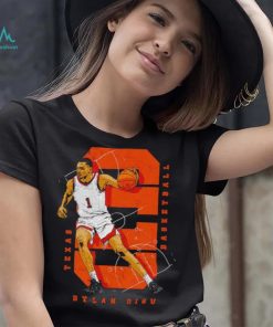 Dylan Disu College Number WHT Texas Basketball T Shirt