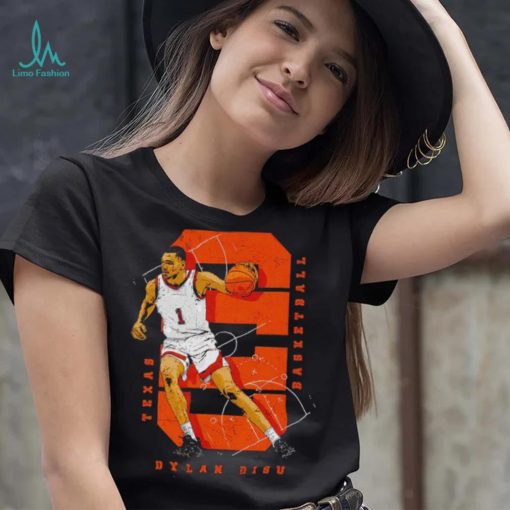 Dylan Disu College Number WHT Texas Basketball T Shirt