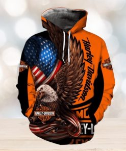 Eagle Harley Davidson 3D Printed Hoodie