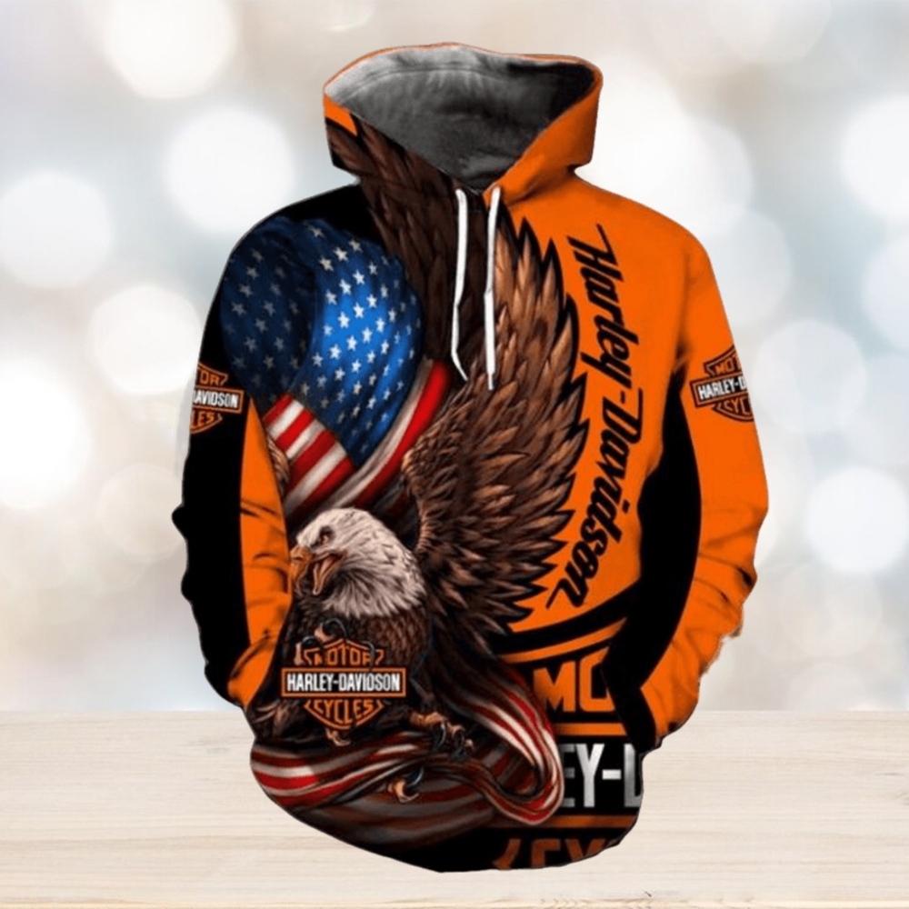 Eagle Harley Davidson 3D Printed Hoodie Eagle Harley Davidson 3D Printed Hoodie