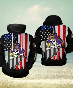 East Carolina Pirates NCAA US Flag 3D Printed Hoodie