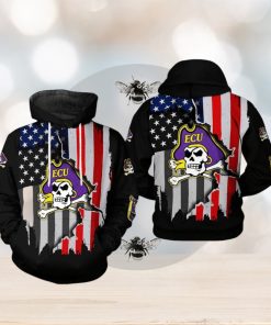 East Carolina Pirates NCAA US Flag 3D Printed Hoodie