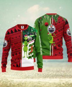 Edmonton Oilers Grinch & Scooby doo Christmas Ugly Sweaters