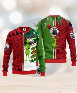 Edmonton Oilers Grinch & Scooby doo Christmas Ugly Sweaters