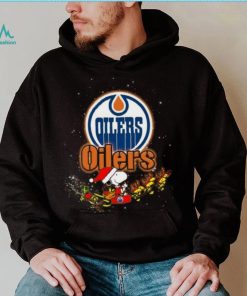 Edmonton Oilers NHL Santa Snoopy and Woodstock Christmas T Shirt, hoodie, sweater, long sleeve and tank top Edmonton Oilers NHL Santa Snoopy and Woodstock Christmas T Shirt