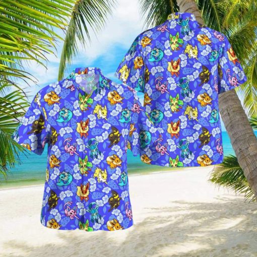 Eevee Tropical Beach Hawaiian Shirt And Short Combo Gift For Fans