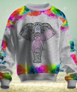 Elephants Colorful Ugly Christmas Sweater