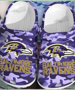 Elite Purple Ravens Camouflage Crocs Shoes