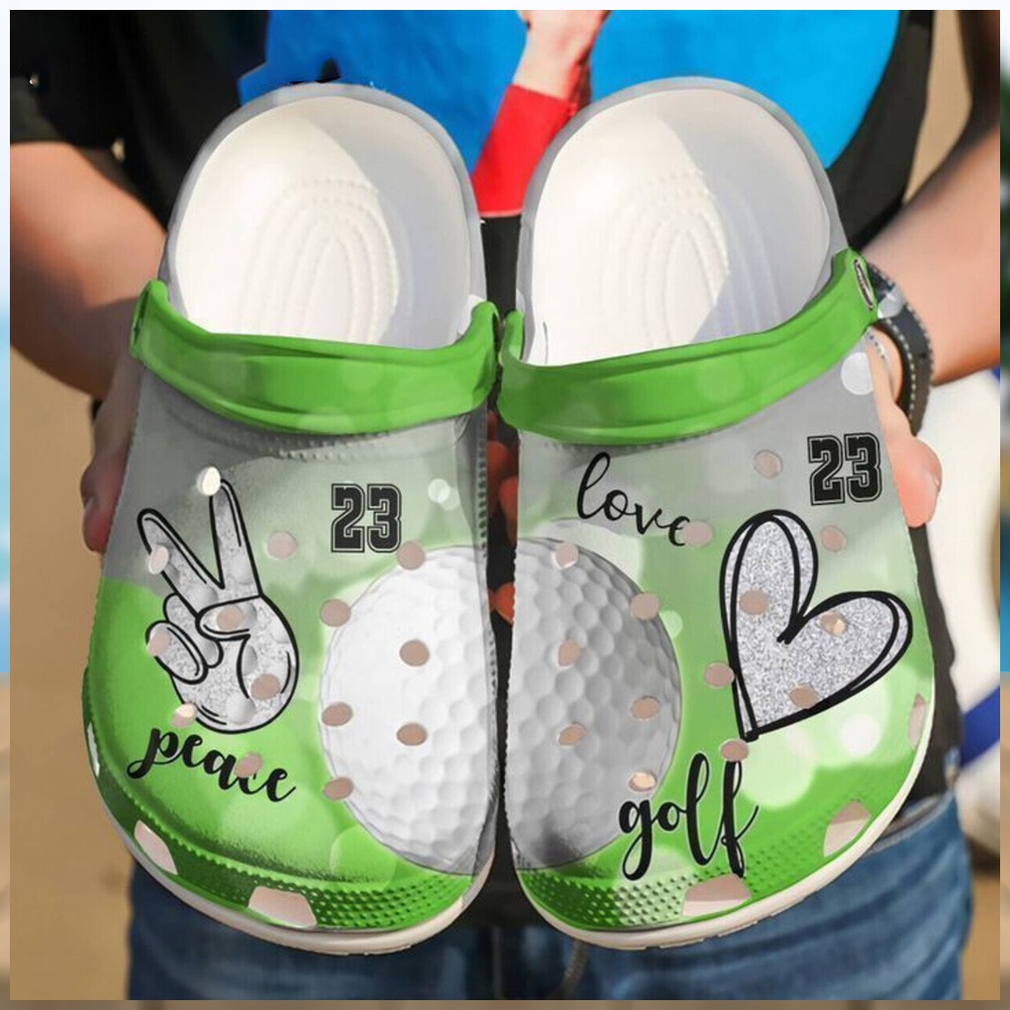 Embrace the Green Golf Enthusiast Peace Love Classic Comfort Clog Design Embrace the Green Golf Enthusiast Peace Love Classic Comfort Clog Design