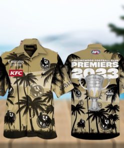 Emirates Fly Better KFC Collingwood Football Club Coconut Tree Design Hawaiian Shirt