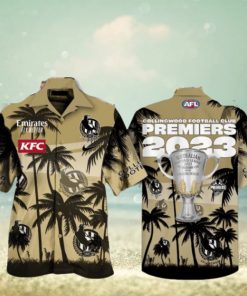 Emirates Fly Better KFC Collingwood Football Club Coconut Tree Design Hawaiian Shirt