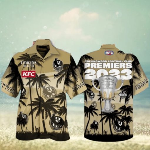 Emirates Fly Better KFC Collingwood Football Club Coconut Tree Design Hawaiian Shirt