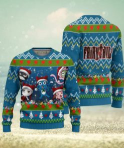 Fairy Tail Anime Ugly Christmas Sweater Custom Happy and Friend Xmas Gift