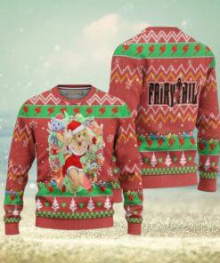 Fairy Tail Anime Ugly Christmas Sweater Custom Pink Xmas Gift