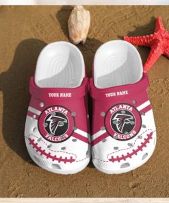 Falcons Logo Pattern Custom Name Clogs