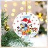 Family Bluey Christmas Ceramic Ornament 2023, Gift For Family Christmas