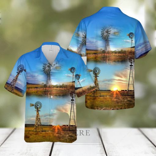 Farm Windmill Hawaiian Shirt Aloha Summer