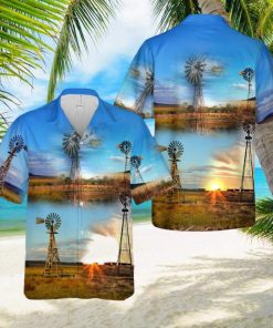 Farm Windmill Hawaiian Shirt Aloha Summer