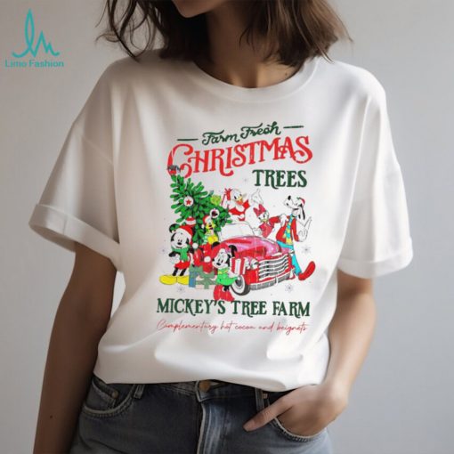 Farm fresh Christmas trees Mickey’s tree farm retro shirt