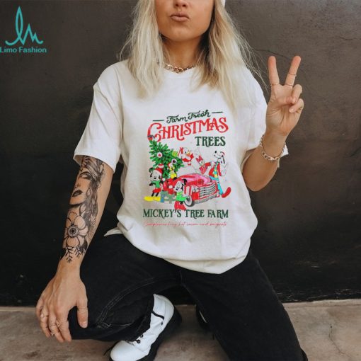 Farm fresh Christmas trees Mickey’s tree farm retro shirt