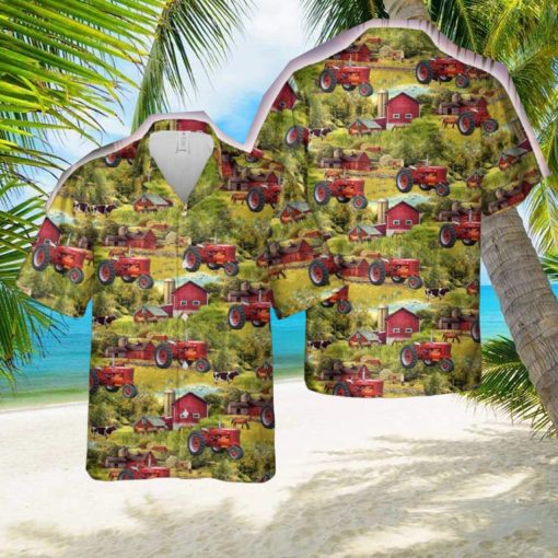 Farmall M with Sheppard Diesel Conversion Tractor Hawaiian Shirt Unisex Fans Gift