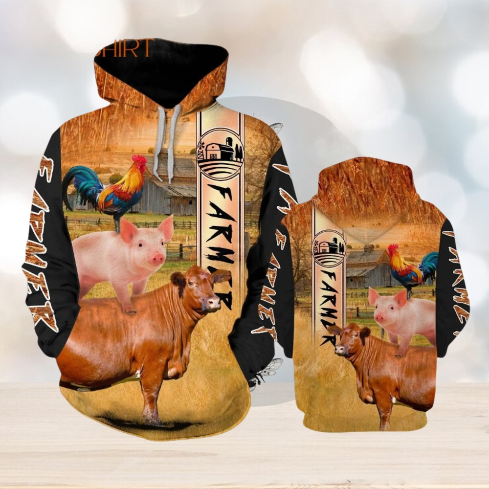 Farmer Animal Orange Amazing 3d All Over Print Hoodie Farmer Animal Orange Amazing 3d All Over Print Hoodie