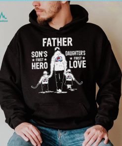 Father son’s first hero daughter’s first love Colorado Avalanche hockey logo shirt